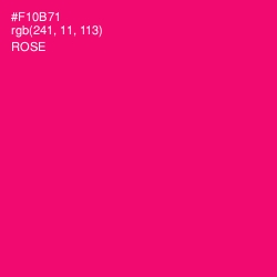 #F10B71 - Rose Color Image