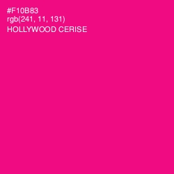 #F10B83 - Hollywood Cerise Color Image