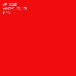 #F10C0D - Red Color Image