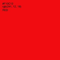 #F10C12 - Red Color Image