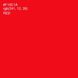 #F10C1A - Red Color Image