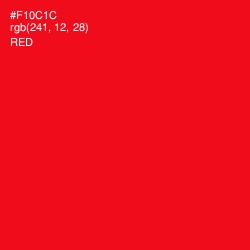 #F10C1C - Red Color Image