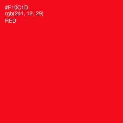 #F10C1D - Red Color Image