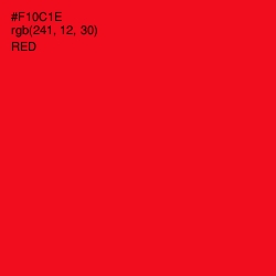 #F10C1E - Red Color Image