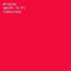 #F10C3D - Torch Red Color Image