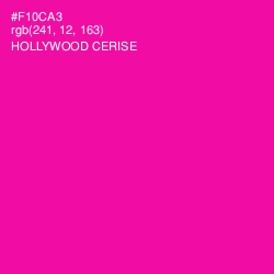 #F10CA3 - Hollywood Cerise Color Image