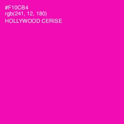 #F10CB4 - Hollywood Cerise Color Image