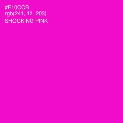 #F10CCB - Shocking Pink Color Image