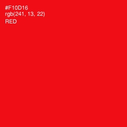 #F10D16 - Red Color Image