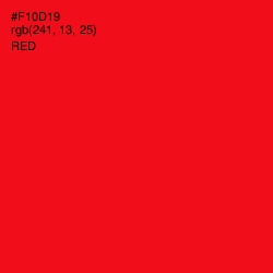 #F10D19 - Red Color Image