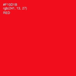 #F10D1B - Red Color Image