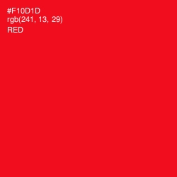 #F10D1D - Red Color Image