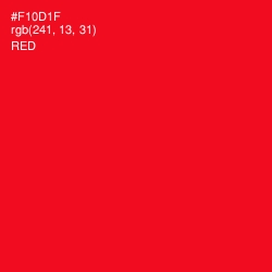 #F10D1F - Red Color Image