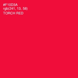 #F10D3A - Torch Red Color Image