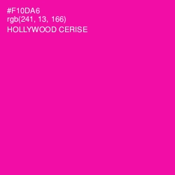 #F10DA6 - Hollywood Cerise Color Image