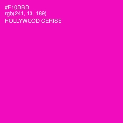 #F10DBD - Hollywood Cerise Color Image
