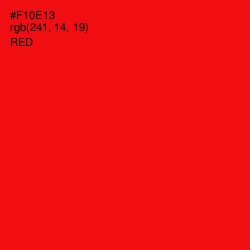 #F10E13 - Red Color Image