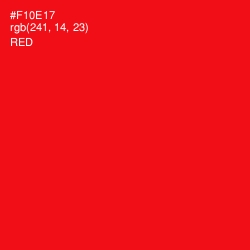 #F10E17 - Red Color Image