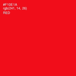 #F10E1A - Red Color Image