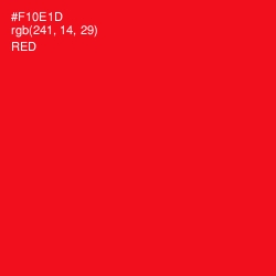 #F10E1D - Red Color Image