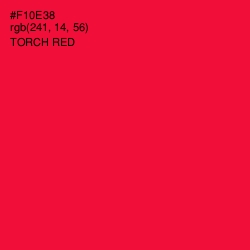 #F10E38 - Torch Red Color Image