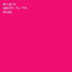 #F10E72 - Rose Color Image