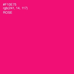 #F10E75 - Rose Color Image