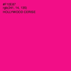 #F10E87 - Hollywood Cerise Color Image