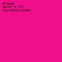 #F10E89 - Hollywood Cerise Color Image