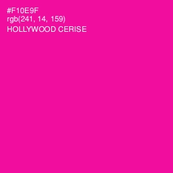 #F10E9F - Hollywood Cerise Color Image