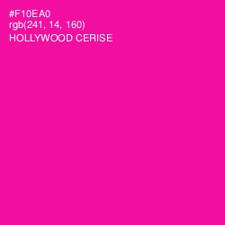 #F10EA0 - Hollywood Cerise Color Image