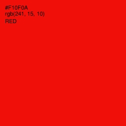 #F10F0A - Red Color Image