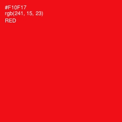#F10F17 - Red Color Image