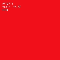 #F10F19 - Red Color Image