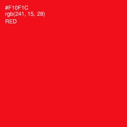 #F10F1C - Red Color Image