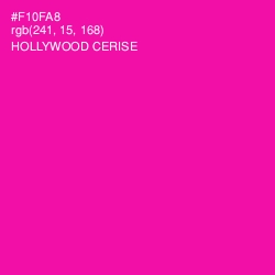 #F10FA8 - Hollywood Cerise Color Image