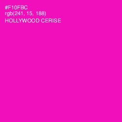 #F10FBC - Hollywood Cerise Color Image