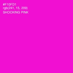 #F10FD1 - Shocking Pink Color Image