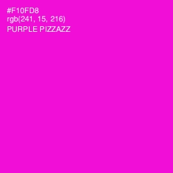 #F10FD8 - Purple Pizzazz Color Image