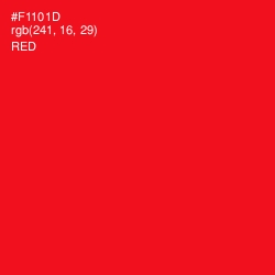 #F1101D - Red Color Image