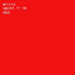 #F11112 - Red Color Image