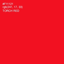 #F11121 - Torch Red Color Image