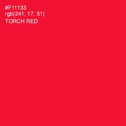#F11133 - Torch Red Color Image