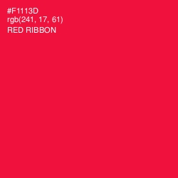 #F1113D - Red Ribbon Color Image