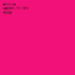 #F11179 - Rose Color Image