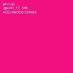 #F11181 - Hollywood Cerise Color Image