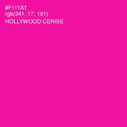 #F111A1 - Hollywood Cerise Color Image