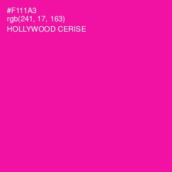 #F111A3 - Hollywood Cerise Color Image