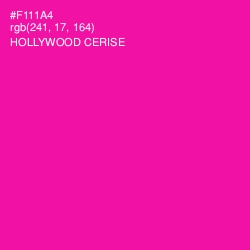 #F111A4 - Hollywood Cerise Color Image