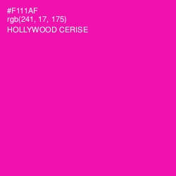 #F111AF - Hollywood Cerise Color Image